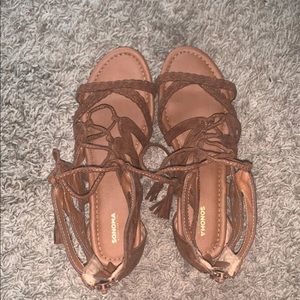 brown sandals